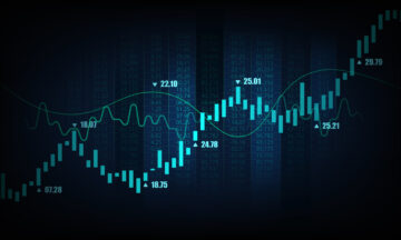 Stock market or forex trading graph in graphic concept